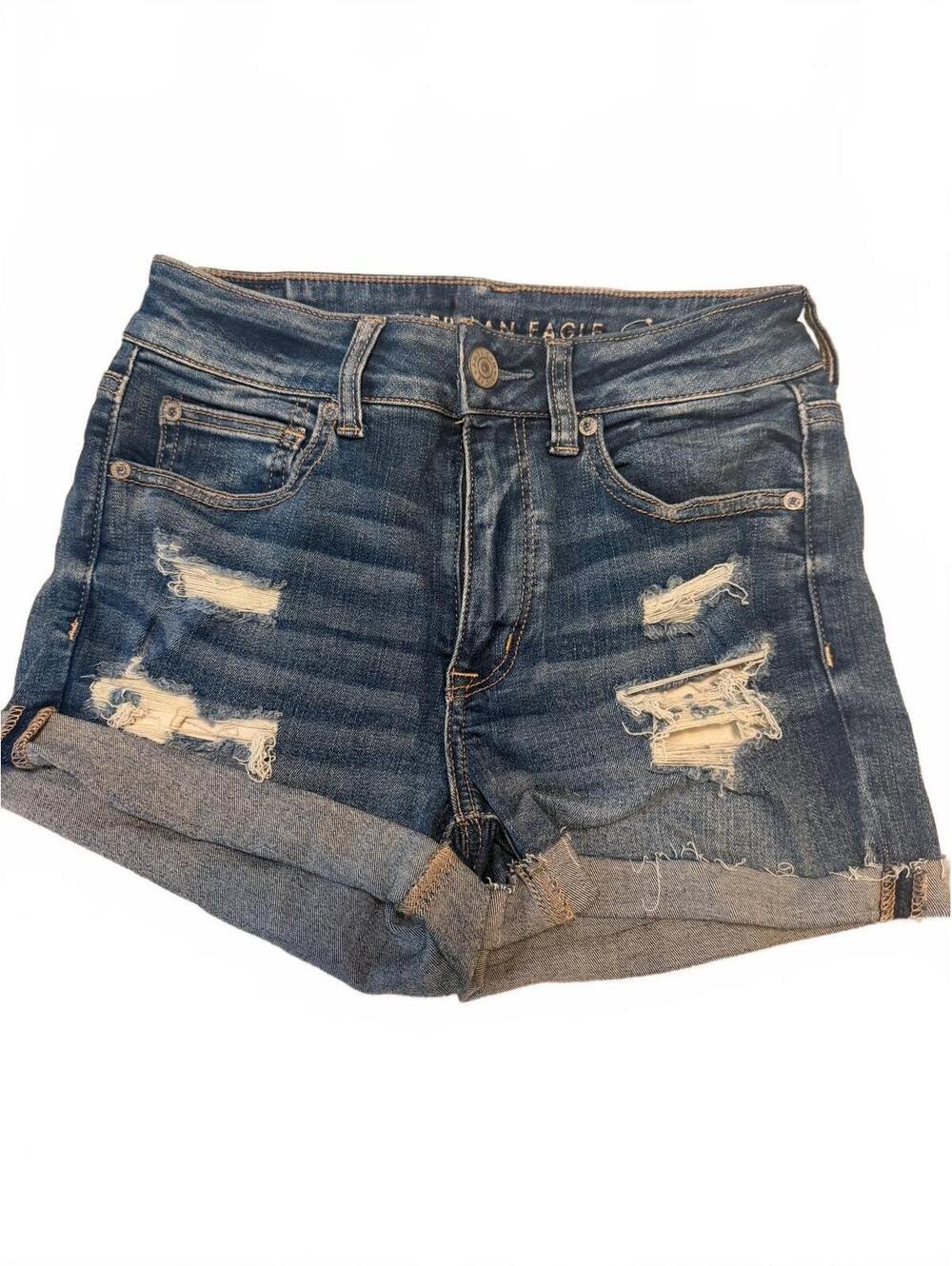 American Eagle Distressed Denim Shorts Size 4